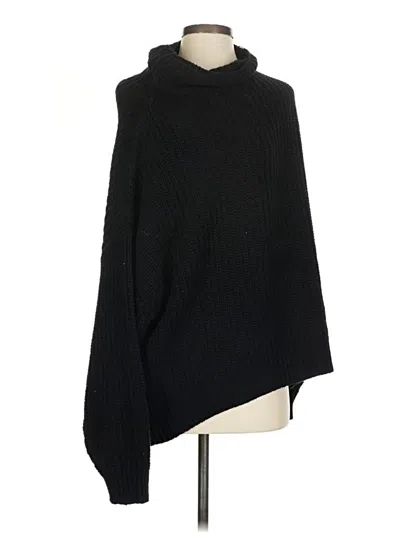 Pre-owned Free People Poncho In Black