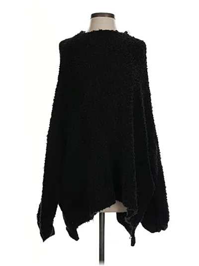 Pre-owned Free People Poncho In Black