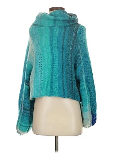 Pre-owned Free People Poncho In Blue