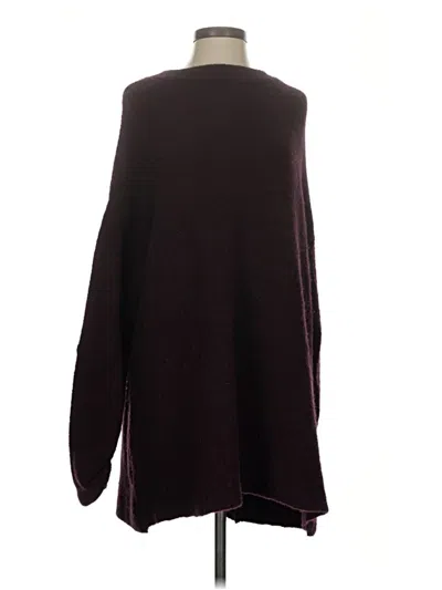 Pre-owned Free People Poncho In Burgundy