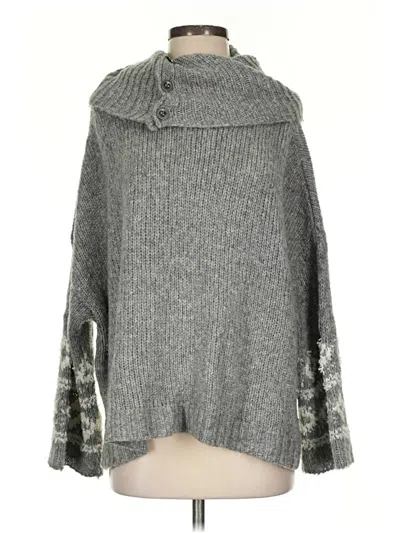 Pre-owned Free People Poncho In Gray