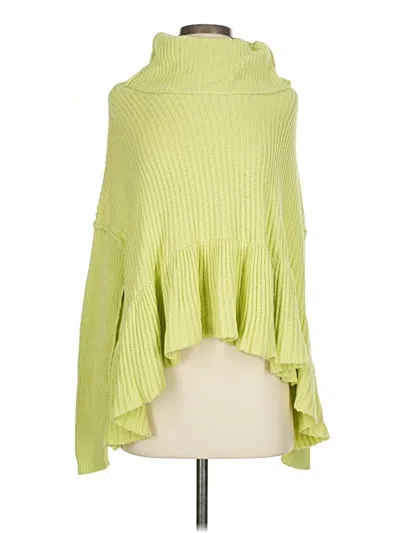 Pre-owned Free People Poncho In Green