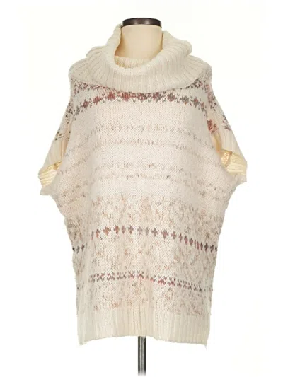 Pre-owned Free People Poncho In Ivory
