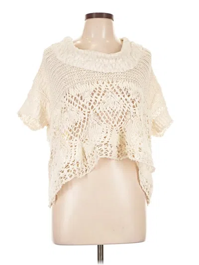 Pre-owned Free People Poncho In Ivory