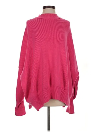 Pre-owned Free People Poncho In Pink
