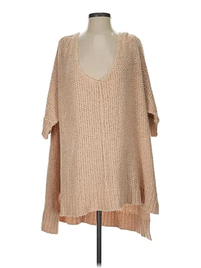 Pre-owned Free People Poncho In Tan