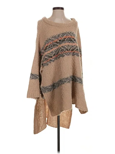 Pre-owned Free People Poncho In Tan