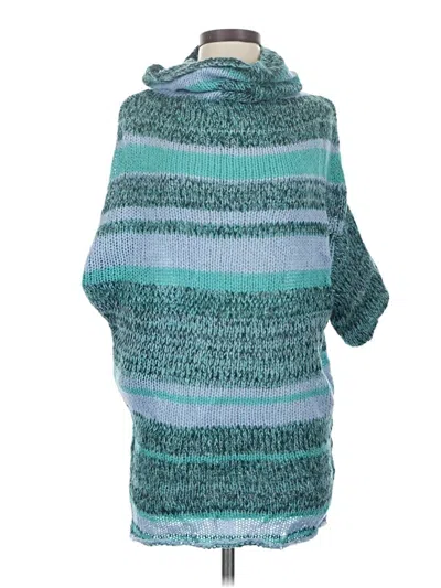 Pre-owned Free People Poncho In Teal
