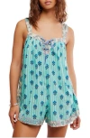 Free People Port Au Prince Sleeveless Romper In Blue