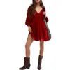 FREE PEOPLE FREE PEOPLE PORTIA VELVET BABYDOLL MINIDRESS