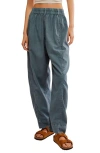 Free People Preppy Pull-on Poplin Pants In Oceanview