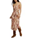 Free People Presley Midi Dress In Copper Combo In Brown