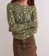 Free People Pretty Little Thermal Top In Pine In Multi