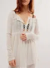 Free People Pretty Please Lace Tunic Top In Multi