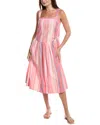 Free People Primavera Stripe Cotton Midi Dress