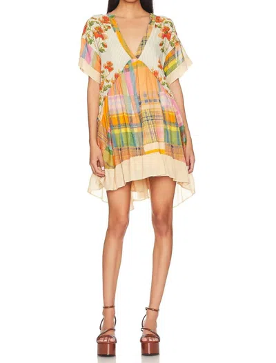FREE PEOPLE PRINTED AGNES DRESS IN SPRING COMBO 