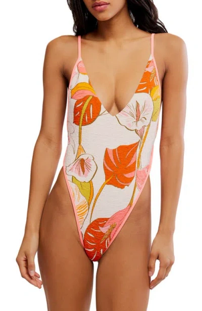 Free People Printed Amber One-piece Swimsuit In Multi