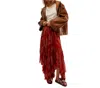 Free People Printed Clover Maxi Skirt In Rust Combo In Brown