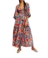 Free People Printed Smocked Waist Maxi Dress In Multi