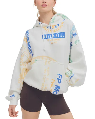 Free People Printed Final Call Hoodie In Green