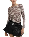 Free People Gold Rush Sequin Top In Alabaster Combo