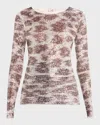 Free People Gold Rush Sequin Top In Alabaster Combo
