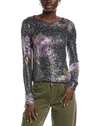 Free People Printed Gold Rush Top In Black