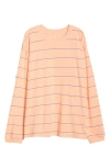 Free People Hustle Striped Layer Top In Awning Stripe Peach In Brown