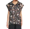 Free People Printed In A Bubble Puffer Vest In Tortoise Shell In Multi