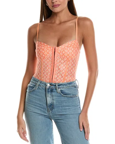 Free People Printed Night Rhythm Bodysuit In Pink