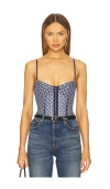 Free People Printed Night Rhythm In Navy Combo