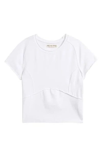 Free People Protagonist Stretch Cotton Baby Tee In White