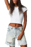 Free People Protagonist Stretch Cotton Baby Tee In Ivory