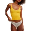 Free People Pucker Up Seamless Camisole In Yellow