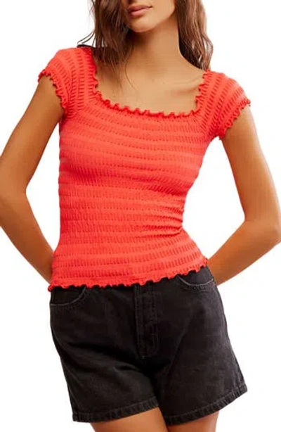 FREE PEOPLE FREE PEOPLE PUCKER UP SEAMLESS T-SHIRT