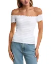 Free People Pucker Up Seamless T-shirt In White
