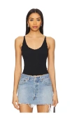 Free People Pucker Up Seamless Top In Black