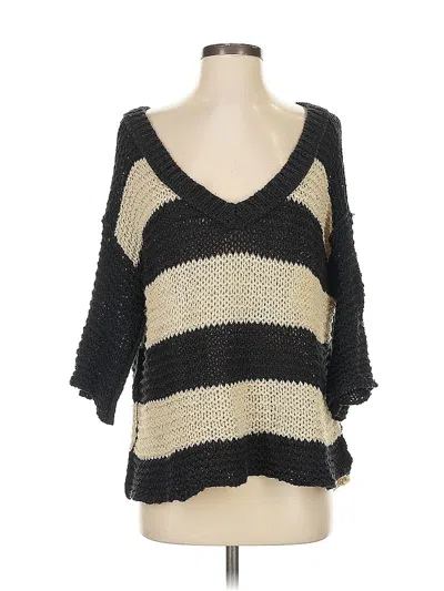 Pre-owned Free People Pullover Sweater In Black
