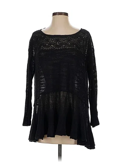 Pre-owned Free People Pullover Sweater In Black