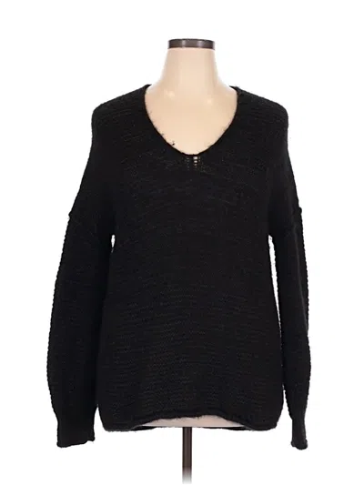 Pre-owned Free People Pullover Sweater In Black