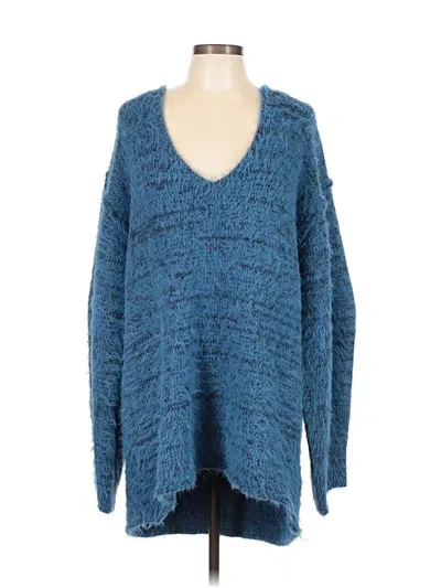 Pre-owned Free People Pullover Sweater In Blue