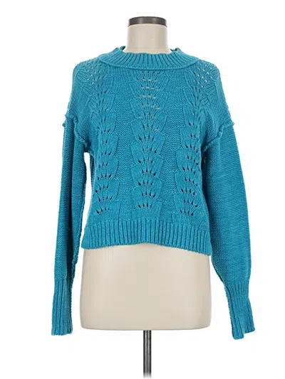 Pre-owned Free People Pullover Sweater In Blue