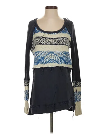 Pre-owned Free People Pullover Sweater In Blue