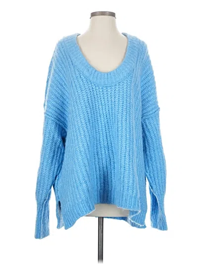 Pre-owned Free People Pullover Sweater In Blue