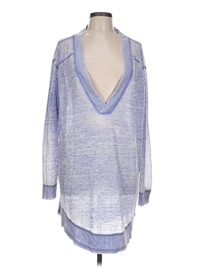 Pre-owned Free People Pullover Sweater In Blue