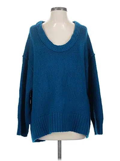 Pre-owned Free People Pullover Sweater In Blue
