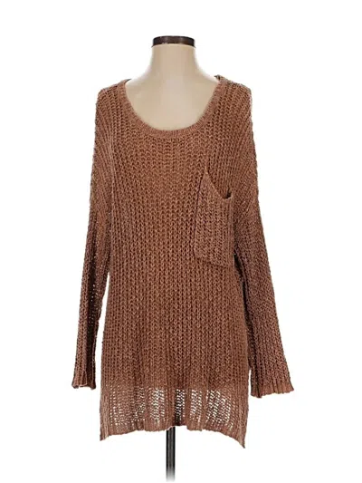 Pre-owned Free People Pullover Sweater In Brown