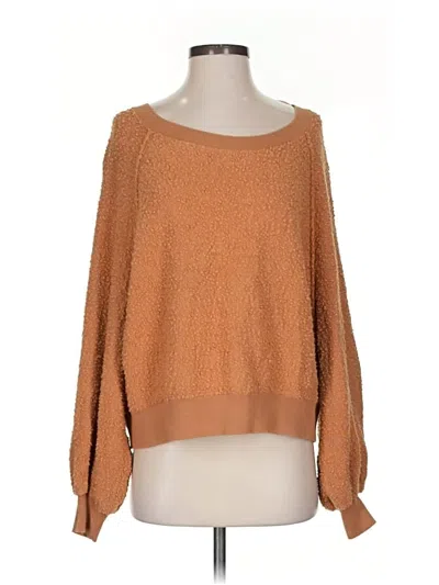 Pre-owned Free People Pullover Sweater In Brown
