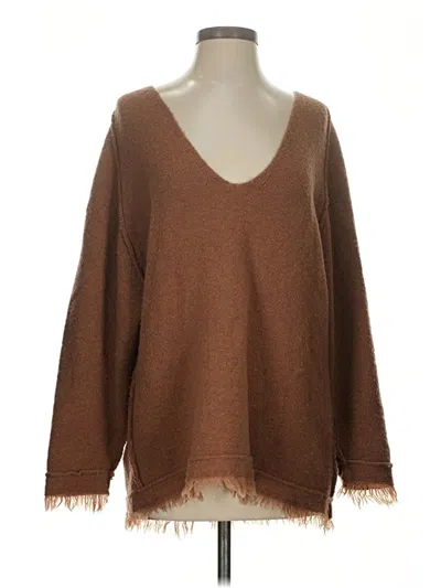 Pre-owned Free People Pullover Sweater In Brown