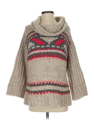 Pre-owned Free People Pullover Sweater In Brown